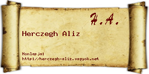 Herczegh Aliz névjegykártya
