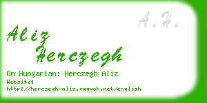 aliz herczegh business card